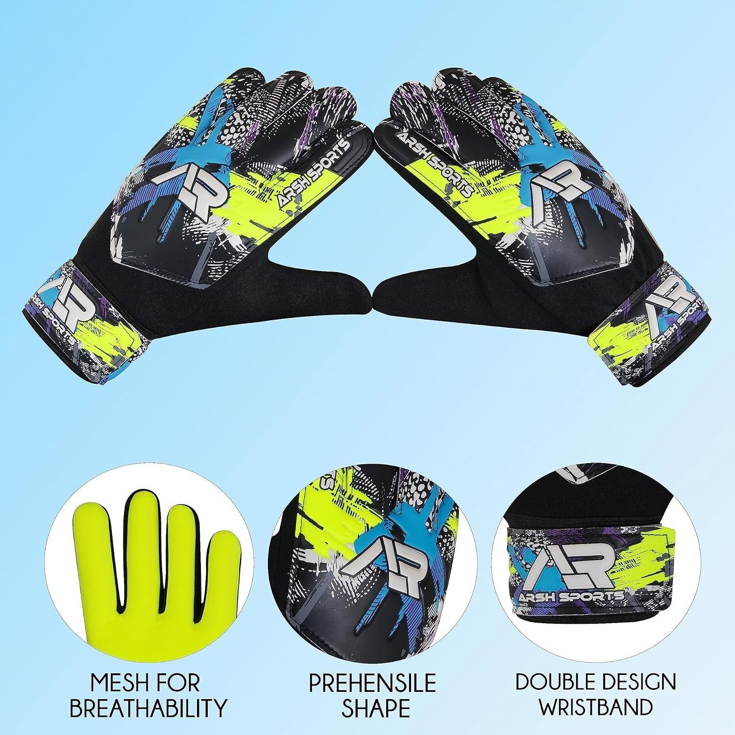 Guantes De Portero Arquero De Fútbol Con Palmas Antideslizante